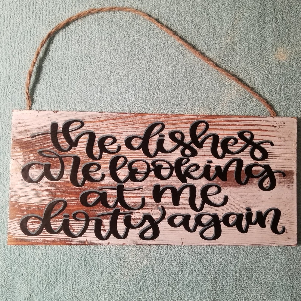 Wood home decor sign